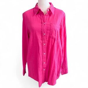 Women's Pink Button-Up Shirt